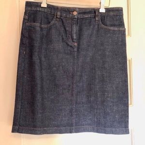 Eileen Fisher straight denim skirt.